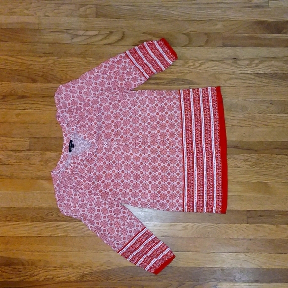 Anne Carson Red Pattern Blouse - Picture 4 of 13